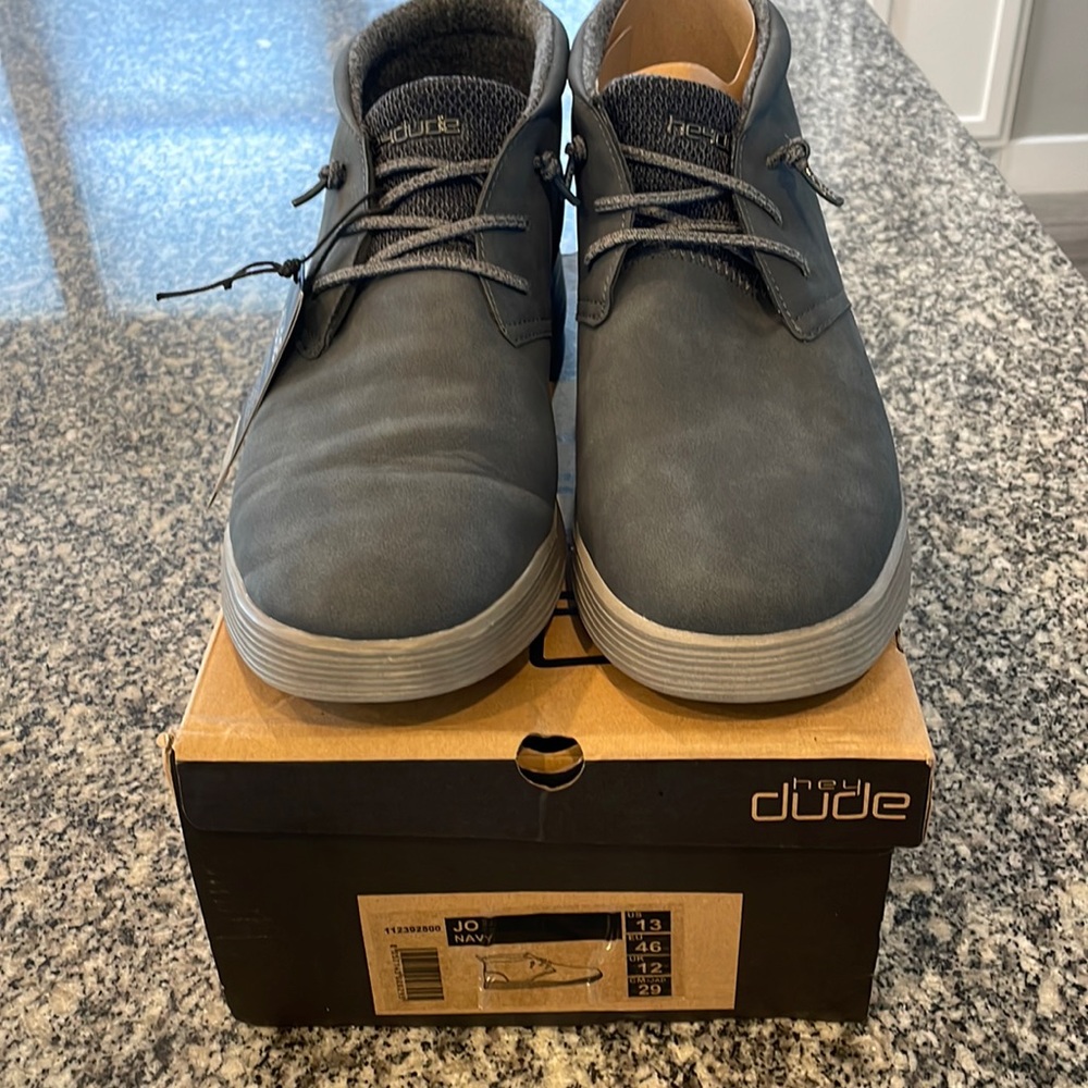 Hey dude Jo Navy suede boots